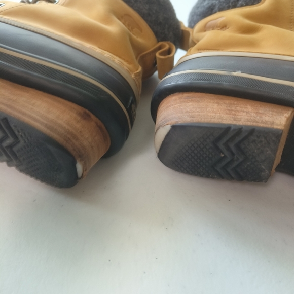 Sorel Womens Slimpack Brown Leather Lace II WP Insulated Heeled Duck Boot Sz 9 - Picture 5 of 9